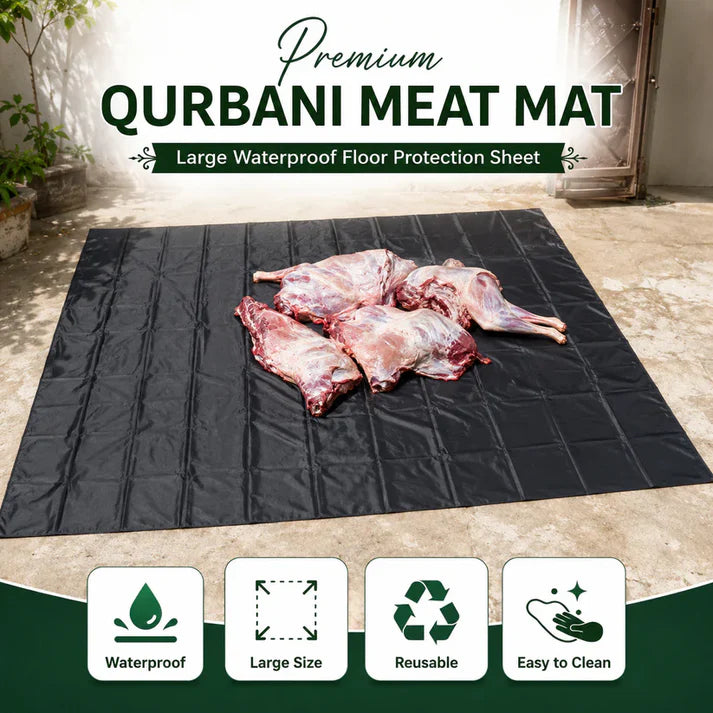 Meat Mat Premium Waterproof for Qurbani | Heavy Duty Reusable Cutting Sheet | Bakra Eid Hygiene Mat Pakistan